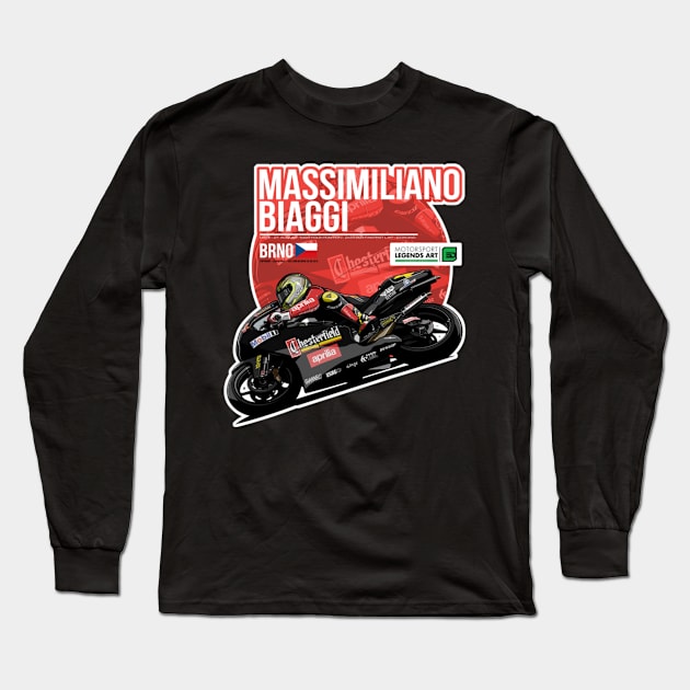 Massimiliano Biaggi 1994 Brno Long Sleeve T-Shirt by lavonneroberson